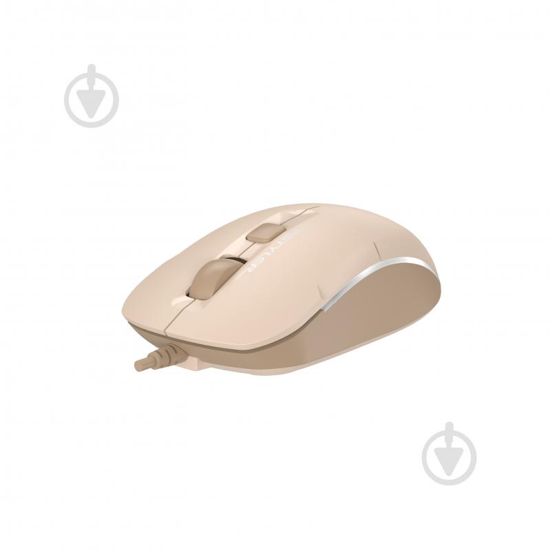 Мышка A4Tech белая подсветка, USB, 1600 dpi beige (FM26) - фото 2