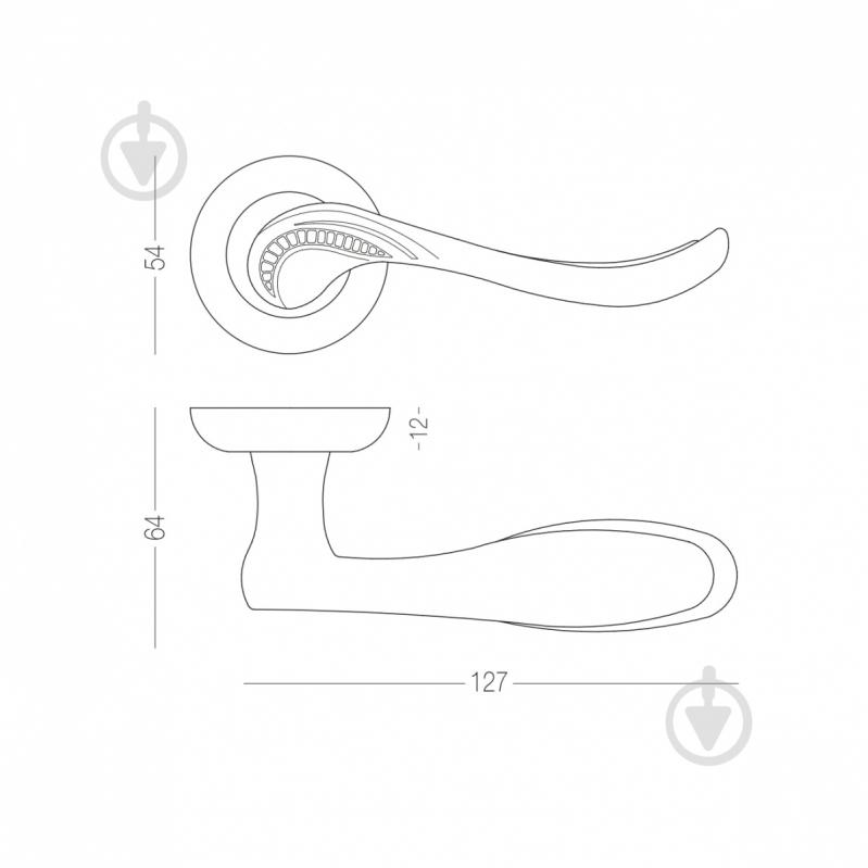Ручка на розетці Linde A-2009 SN/CP матовий нікель/хром - фото 3