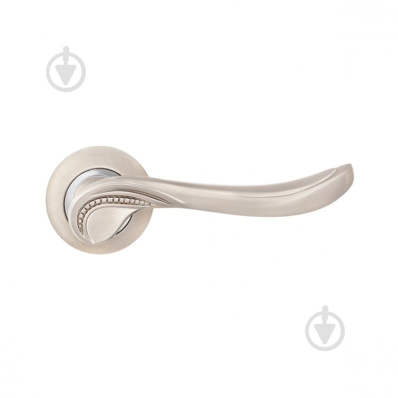 Ручка на розетці Linde A-2009 SN/CP матовий нікель/хром - фото 1