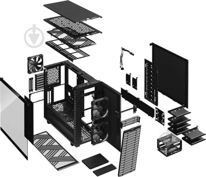 Корпус Fractal Design Define 7 Dark Tempered Glass Black (FD-C-DEF7A-03) - фото 28