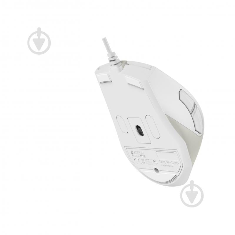 Мышка A4Tech бесшумная, USB, 2400 dpi, beige white (FM45S Air) - фото 5