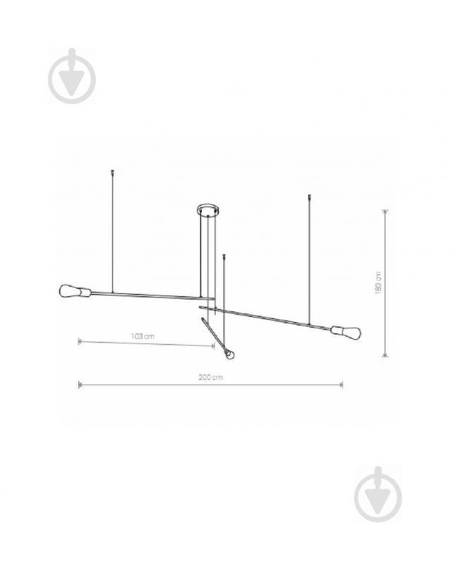 Люстра подвесная Nowodvorski Pile 3x60 Вт E27 черный 9128 - фото 2