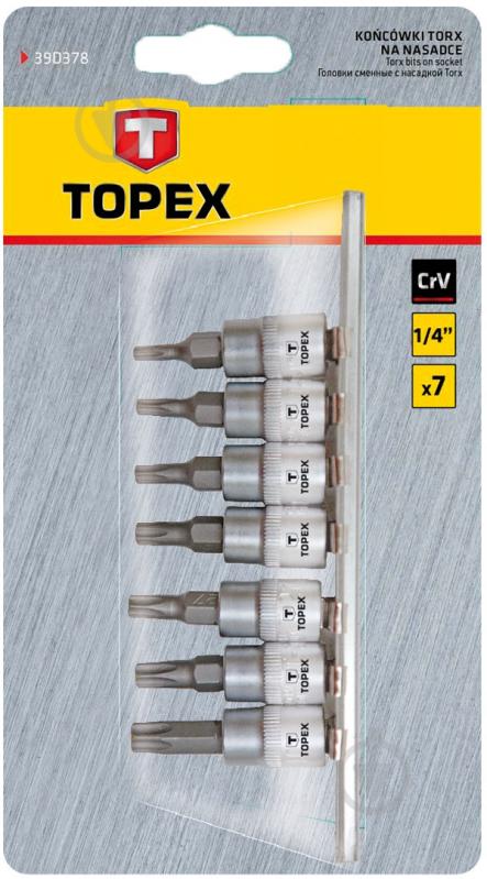Набор головок Topex 7 шт. 39D378 - фото 2