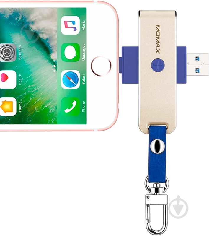 Кардридер MOMAX Elite lightning card reader (CL1L) gold - фото 4