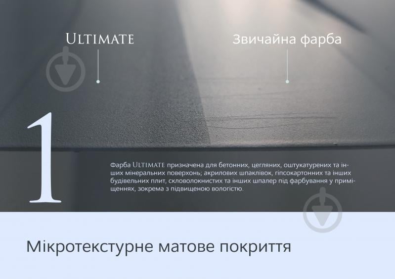 Фарба інтер'єрна латексна Kolorit Ultimate база А мат біла 2,7 л 3,456 кг - фото 3