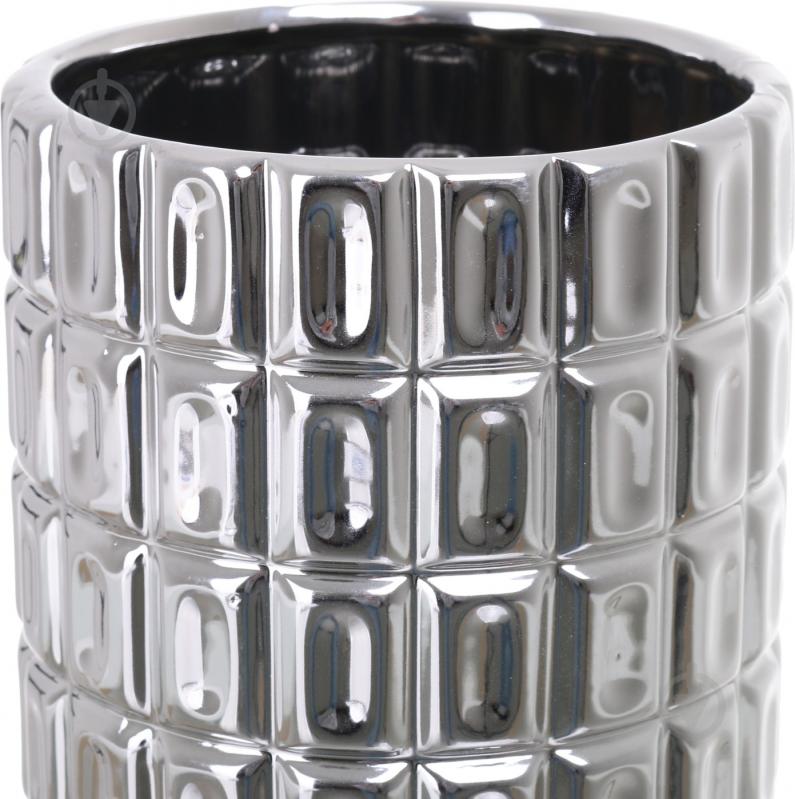 Ваза керамічна Silver 13x13x30 см 30 см срібна JOL20S155S - фото 2 Ваза керамічна Silver 13x13x30 см 30 см срібна JOL20S155S - фото 2