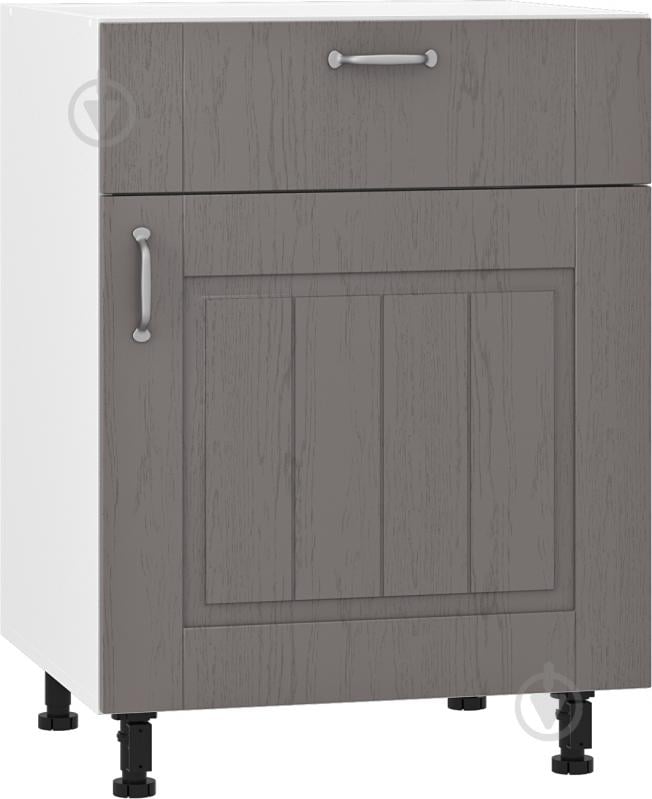 УЦІНКА! Тумба нижня Грейд МС Мері Q-25 Ня-3 (1+1) 60х82х54 см дуб платиновий/білий (УЦ №2533) - фото 1