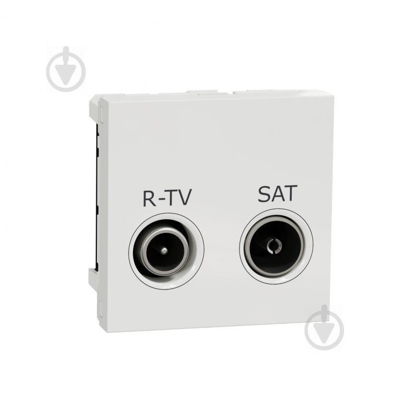 Розетка TV+R+SAT кінцева подвійна Schneider Electric Unica New білий NU345418 - фото 1