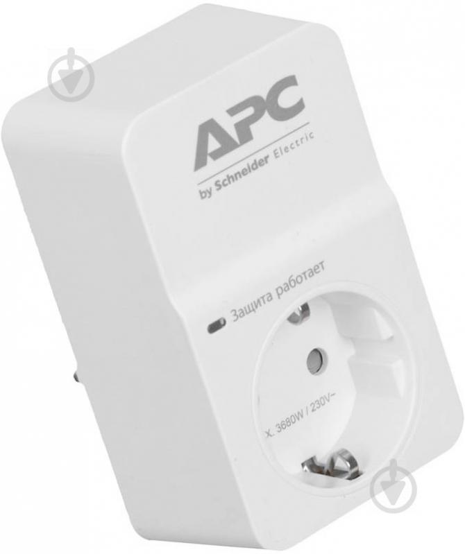 Сетевой фильтр APC Essential SurgeArrest 1 outlet white с заземлением 1 гн. белый PM1W-RS - фото 2