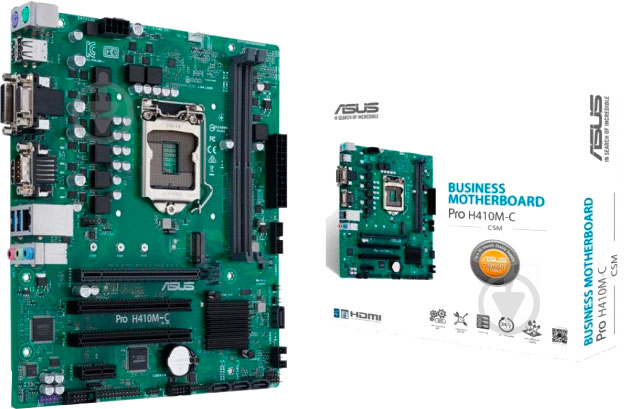 Материнська плата Asus PRO H410M-C/CSM (Socket 1200, Intel H410, mirco ATX) - фото 7