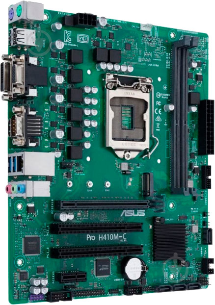 Материнська плата Asus PRO H410M-C/CSM (Socket 1200, Intel H410, mirco ATX) - фото 3