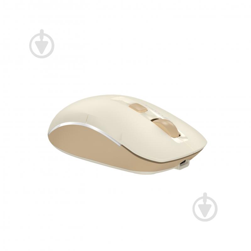 Мышь A4Tech бесшумная BT+RF (Combo) beige (FB26CS Air) - фото 3