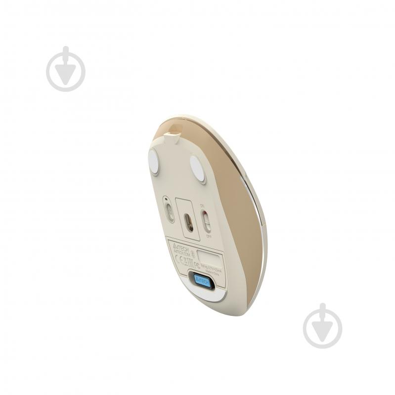 Мышь A4Tech бесшумная BT+RF (Combo) beige (FB26CS Air) - фото 7