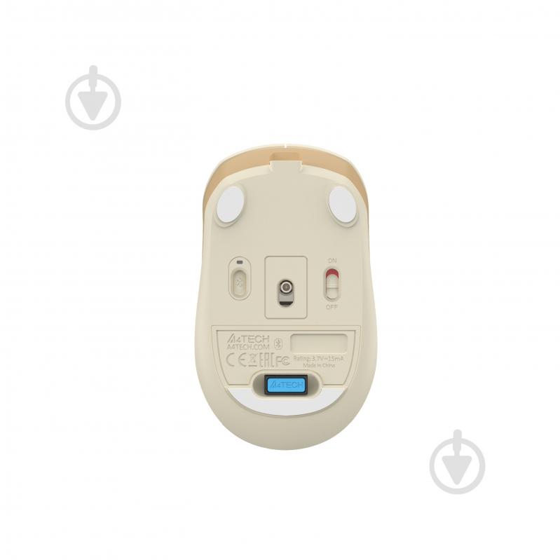 Мышь A4Tech бесшумная BT+RF (Combo) beige (FB26CS Air) - фото 8