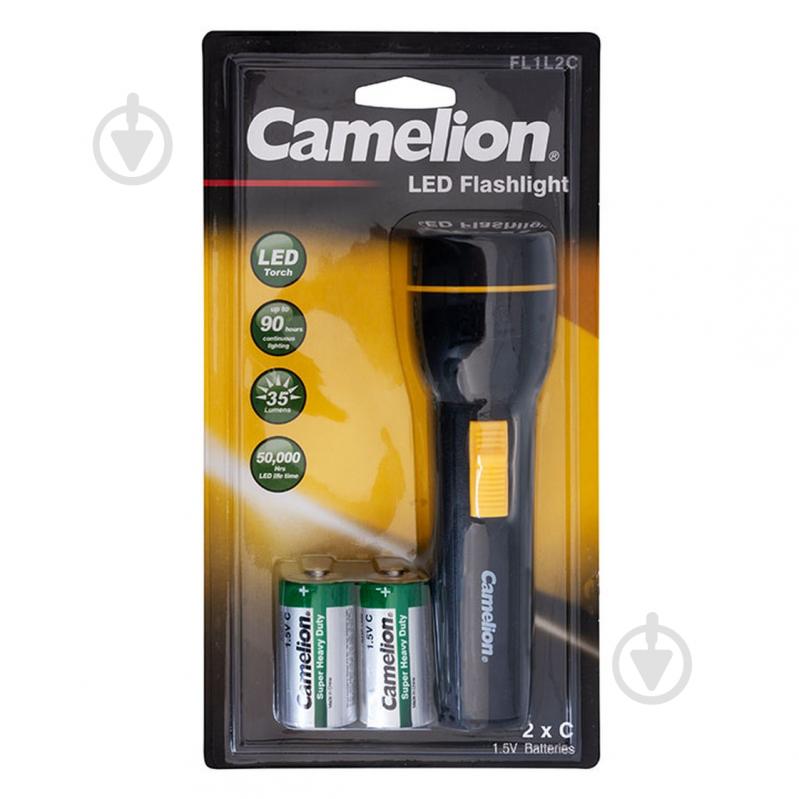 Фонарь Camelion FL1L2CB2R14P Flashlight 2хR14 BP1 - фото 1 Фонарь Camelion FL1L2CB2R14P Flashlight 2хR14 BP1 - фото 1
