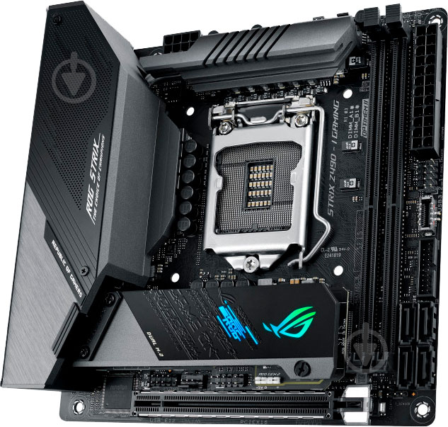 Материнська плата Asus STRIX Z490-I GAMING (Socket 1200, Intel Z490, mini ITX) - фото 3