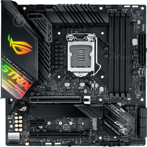 Материнская плата Asus STRIX Z490-G GAMING (Socket 1200, Intel Z490, mirco ATX) - фото 1