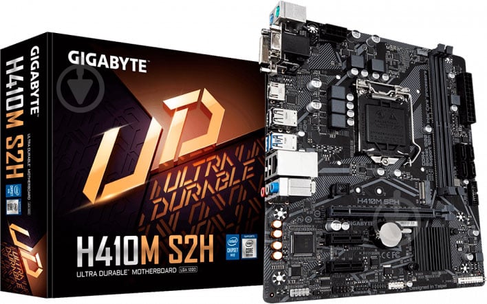 Материнська плата Gigabyte H410M S2H (Socket 1200, Intel H410, mirco ATX) - фото 1