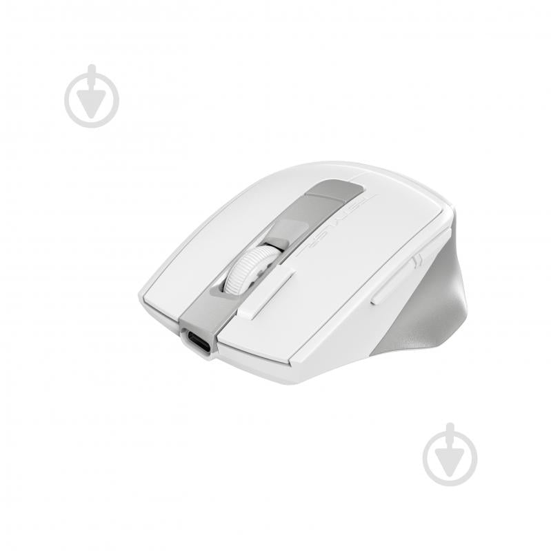 Мышка A4Tech бесшумная, BT+RF (Combo), 2000DPI silver/white (FB45CS Air) - фото 2