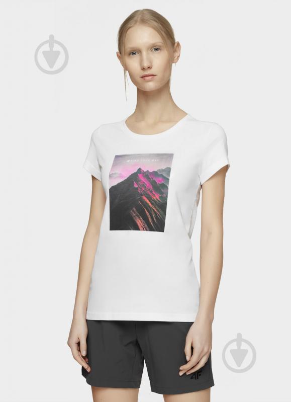 Футболка 4F D4L20-TSD151-10S р.M белый - фото 1 Футболка 4F D4L20-TSD151-10S р.M белый - фото 1