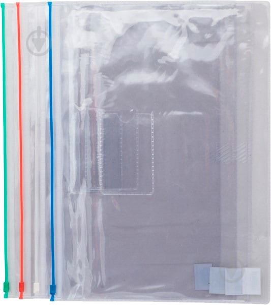 Папка с zip-замком А4 красная с прозрачным Buromax BM.3946-05 - фото 2