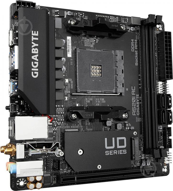 Материнская плата Gigabyte A520I AC (Socket AM4, AMD A520, mini ITX) - фото 3