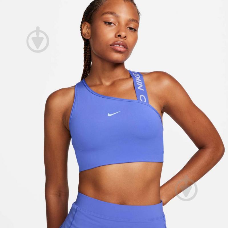 Бра Nike W NP DF SWSH ASYMMETRIC BRA DM0570-413 р.XL голубой - фото 2