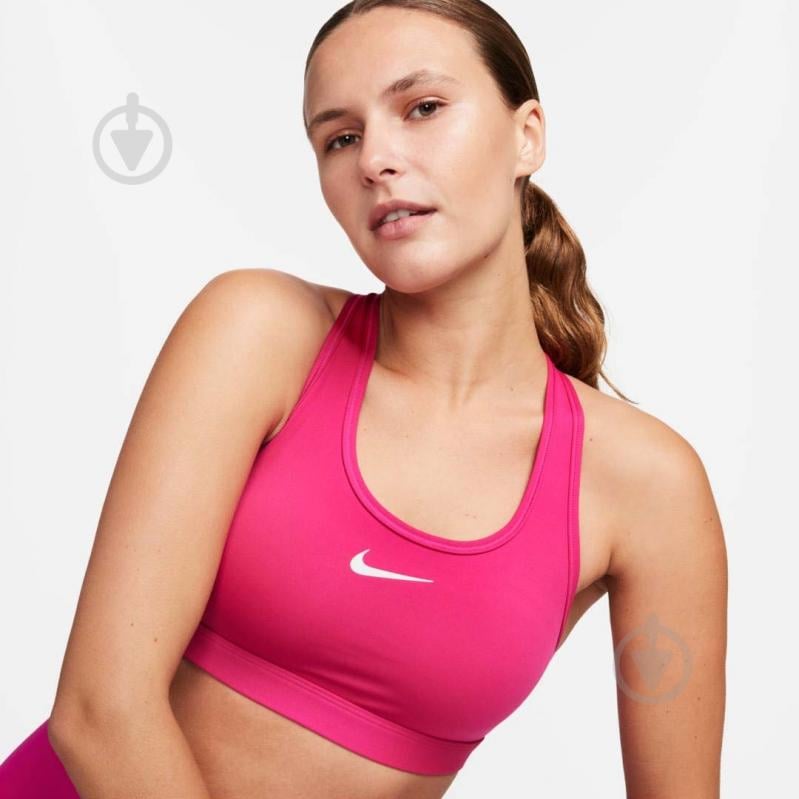 Бра Nike W NK SWSH MED SPT BRA DX6821-615 р.XS розовый - фото 1