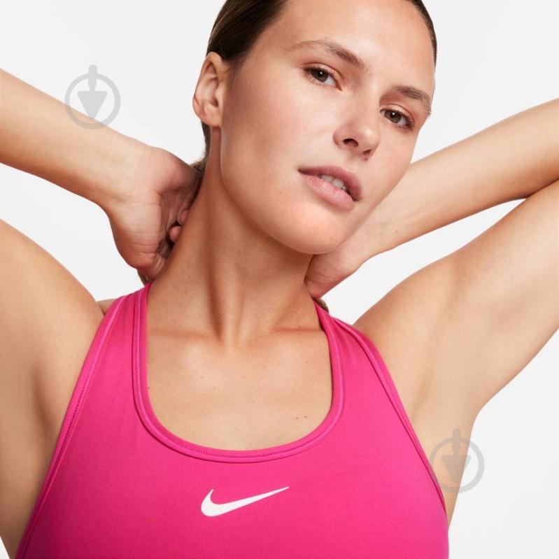 Бра Nike W NK SWSH MED SPT BRA DX6821-615 р.XS розовый - фото 4