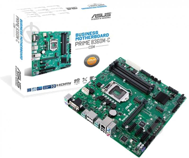 Материнська плата Asus PRIME B360M-C/CSM (Socket 1151, Intel B360, mirco ATX) - фото 1