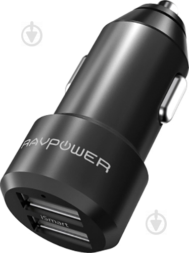 Автомобільний зарядний пристрій RavPower 24W 4.8A Aluminum Alloy Dual USB Car Charger with iSmart (RP-VC006) - фото 2