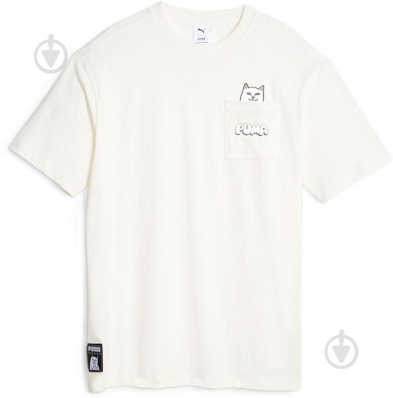 Футболка Puma PUMA X RIPNDIP POCKET TEE 62219565 р.S бежевый - фото 1