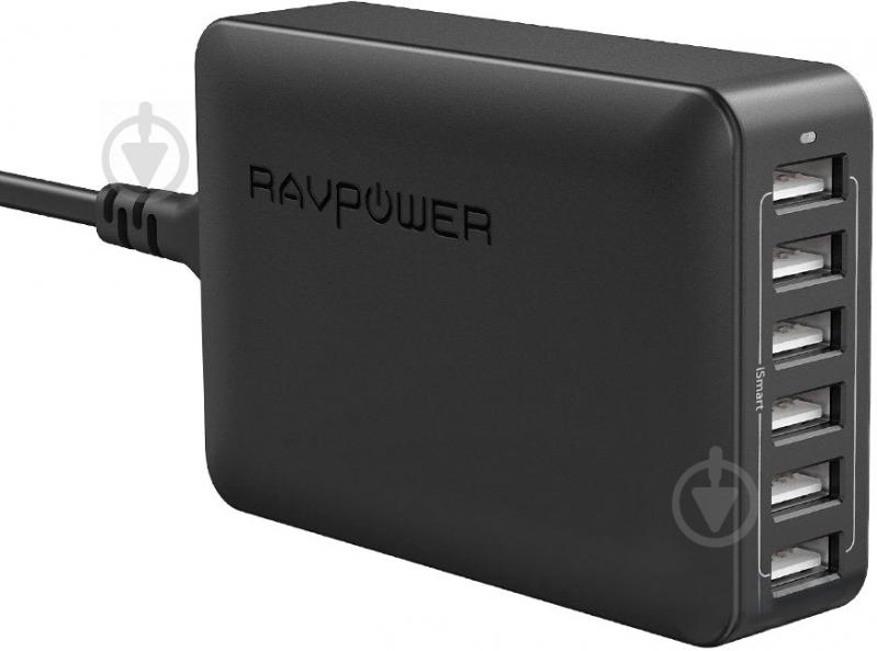 Мережевий зарядний пристрій RavPower 60W 12A 6-Port USB Charger Desktop with iSmart (RP-UC10) - фото 2