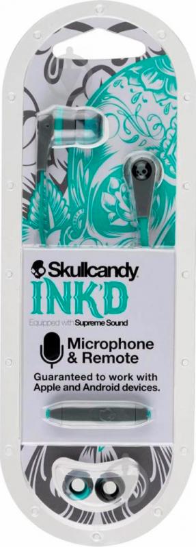 Гарнитура SKULLCANDY INKD 2.0 W/MIC 1 (S2IKJY-528) grey/mint - фото 5