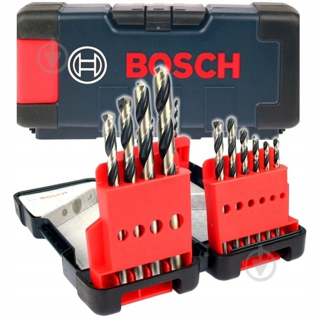 Набор сверл по металлу Bosch HSS PointTeQ ToughBox 1-10 мм 18 шт. 2608577350 - фото 1