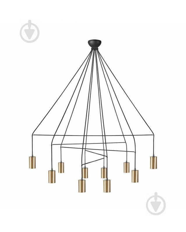 Люстра подвесная Nowodvorski Imbria 10x10 Вт GU10 черный/латунь 7954 - фото 1