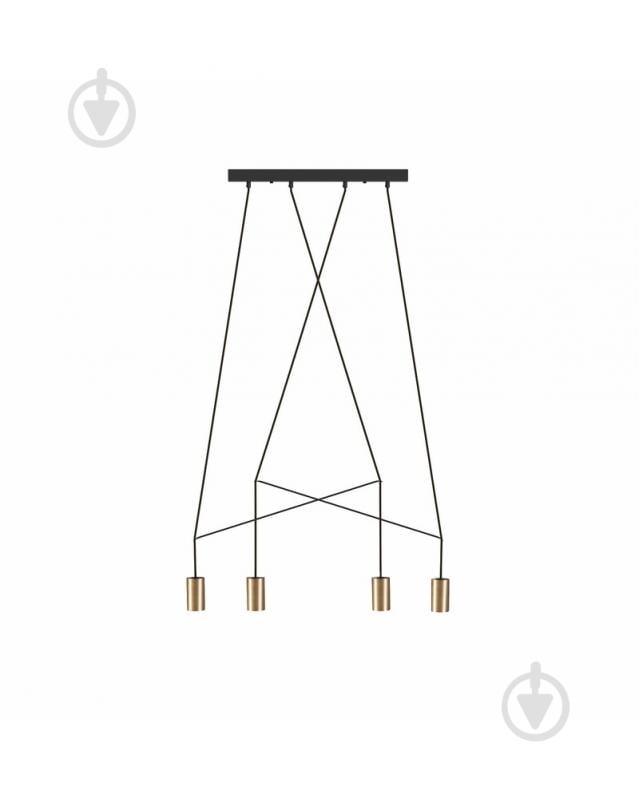 Люстра підвісна Nowodvorski Imbria 4x10 Вт GU10 чорний/латунь 7957 - фото 1