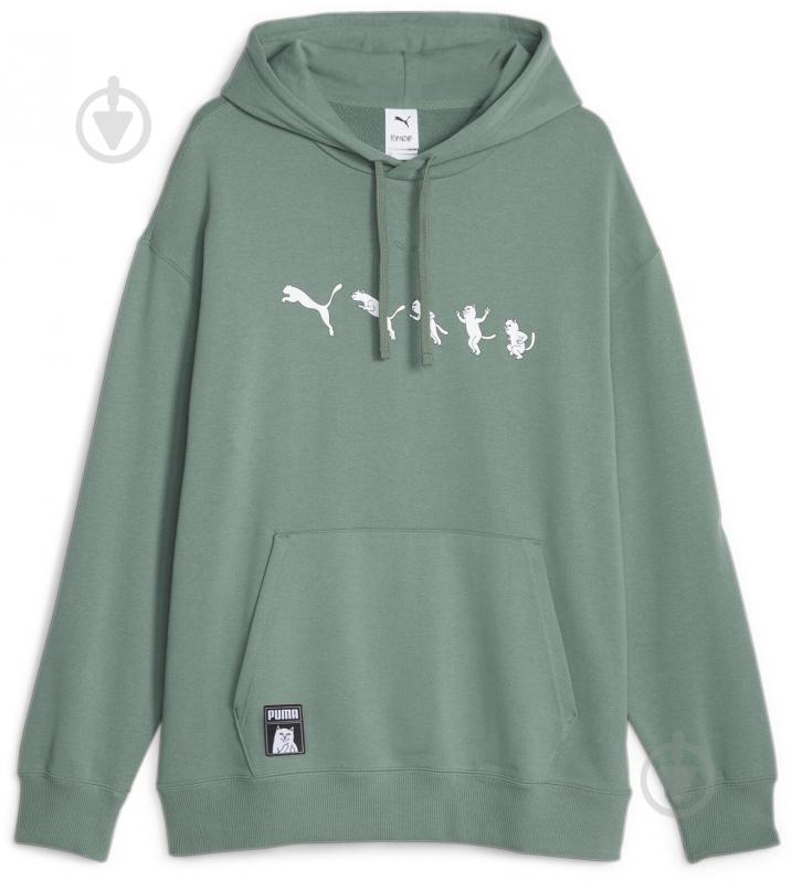 Джемпер Puma PUMA X RIPNDIP HOODIE TR 62219744 р.2XL зеленый - фото 1