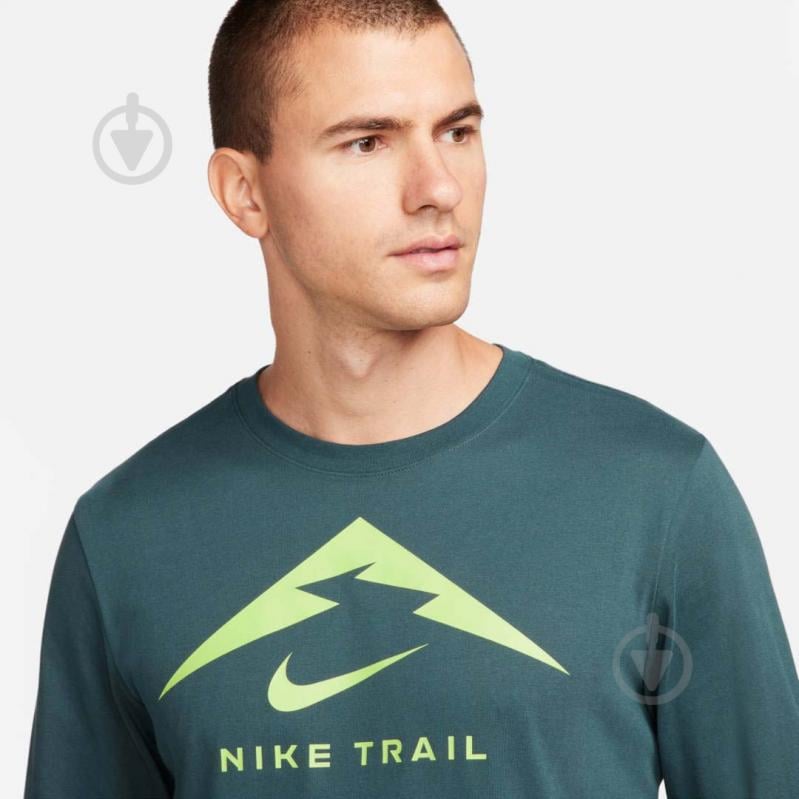 Футболка Nike M NK DF TEE LS TRAIL FN0827-328 р.L зелений - фото 3