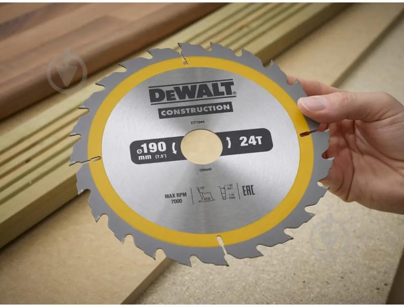 Пиляльний диск DeWalt DT1944 190x30x2,5 Z24 DT1944 - фото 3