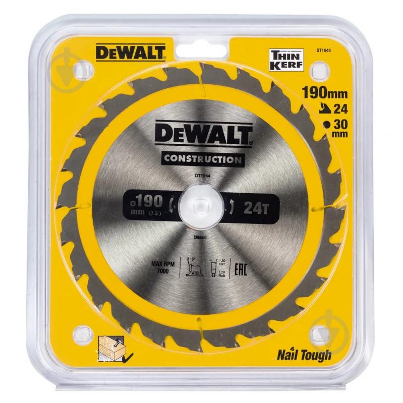 Пиляльний диск DeWalt DT1944 190x30x2,5 Z24 DT1944 - фото 2