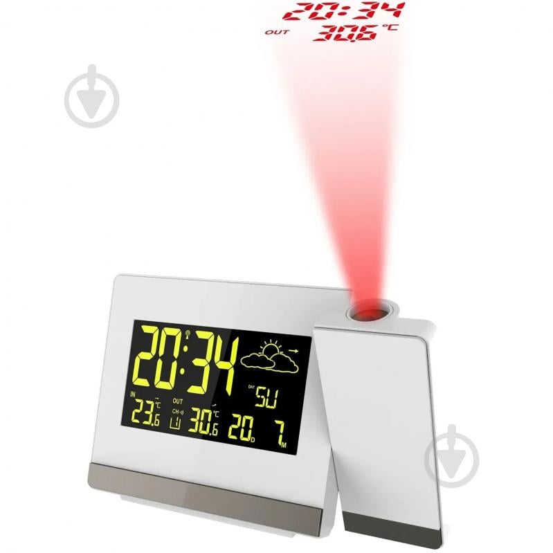 Часы проекционные Technoline White (WT549) - фото 4