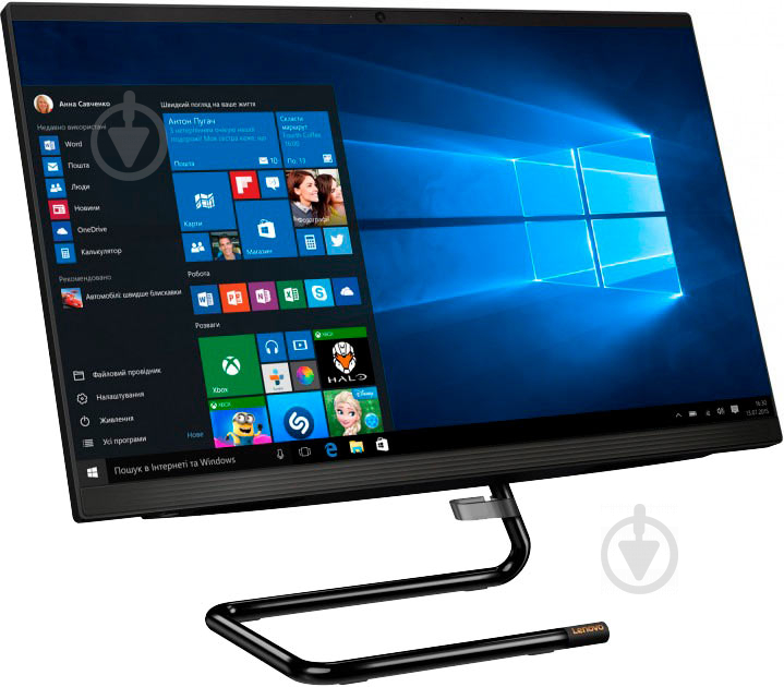 Моноблок Lenovo ideacentre A340-24IWL 23,8" (F0E800QAUA) black - фото 2