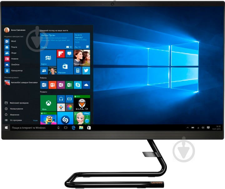 Моноблок Lenovo ideacentre A340-24IWL 23,8" (F0E800QAUA) black - фото 1