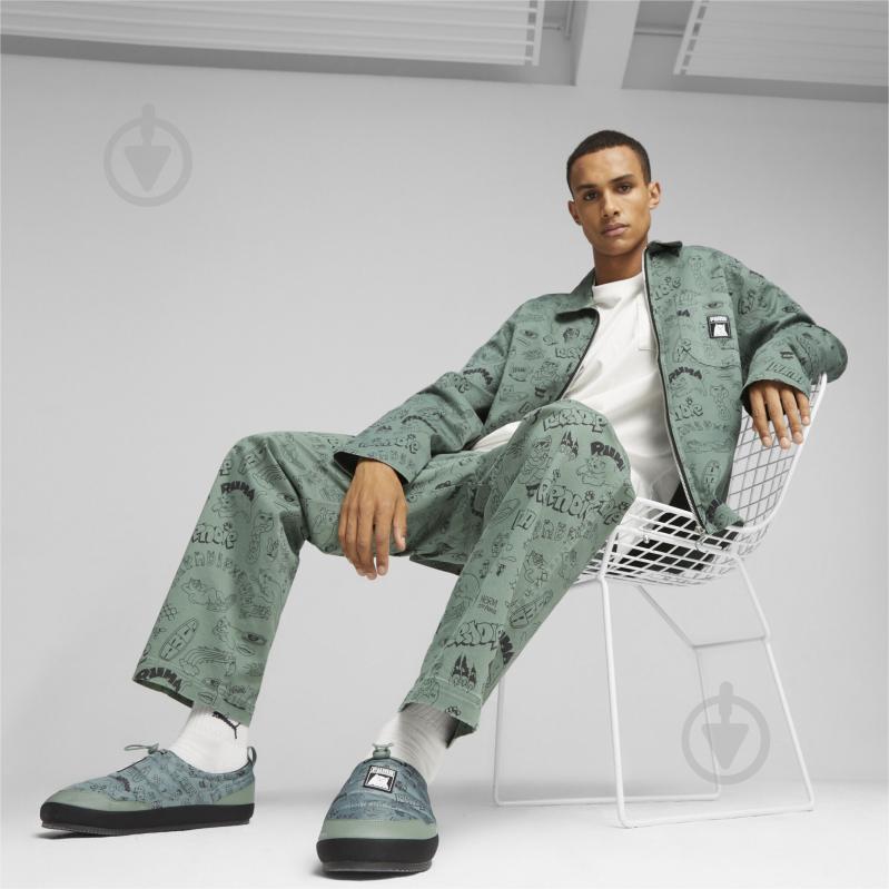 Рубашка Puma PUMA X RIPNDIP AOP TWILL SHIRT 62219844 р. M зеленый - фото 4