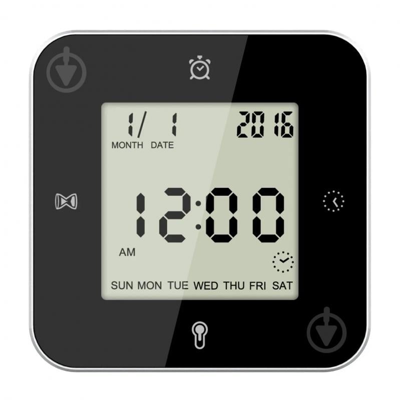 Годинник настільний WT344 Black/Silver Technoline - фото 1 Годинник настільний WT344 Black/Silver Technoline - фото 1