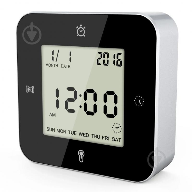 Годинник настільний WT344 Black/Silver Technoline - фото 2 Годинник настільний WT344 Black/Silver Technoline - фото 2