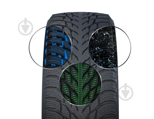 Шина Nokian Hakkapeliitta R3 Flat Run 205/60R16 R нешипована зима - фото 4