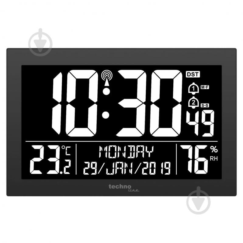 Годинник настінний WS8017 Black Technoline - фото 1