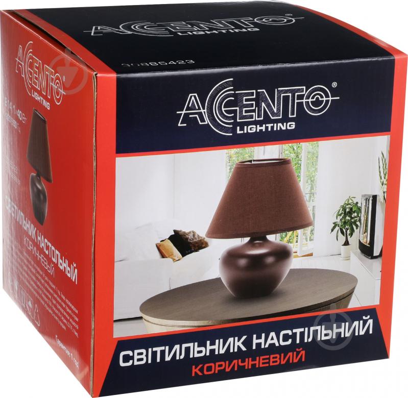 Настольная лампа декоративная Accento lighting 1x40 Вт E14 коричневый ALT-T-D3268S BR - фото 3